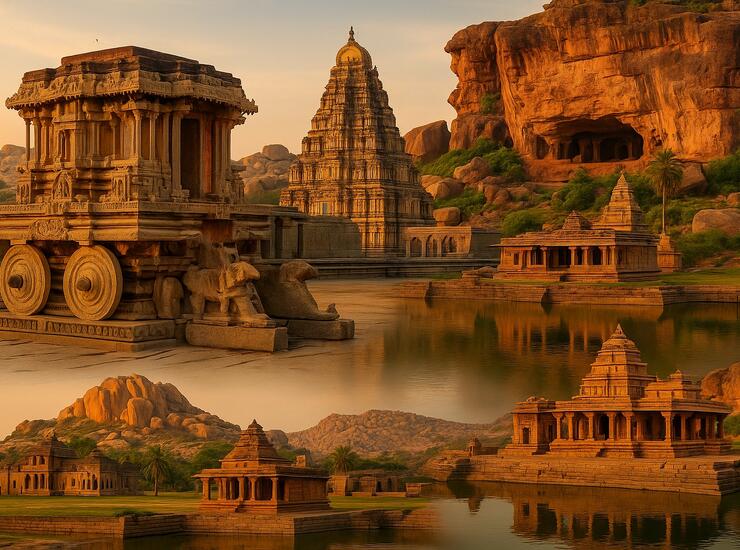 Хампи + Бадами (2 дня / 1 ночь): столица Виджаянагара и пещерные храмы Чалукьев