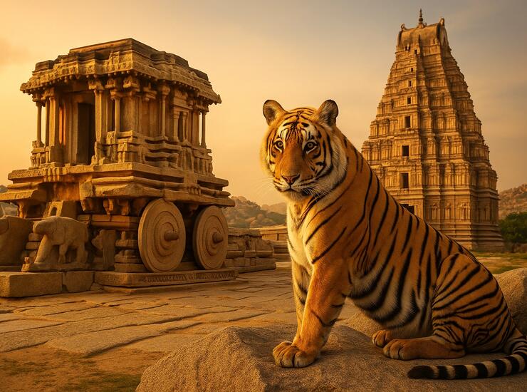 Хампи + сафари к тиграм и зоопарк (2 дня / 1 ночь)