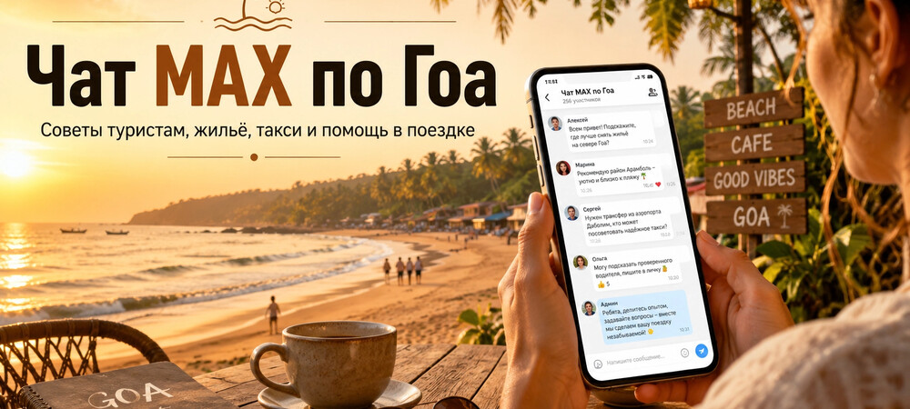 Чат МАКС по Гоа: помощь туристам, ответы и советы по Индии