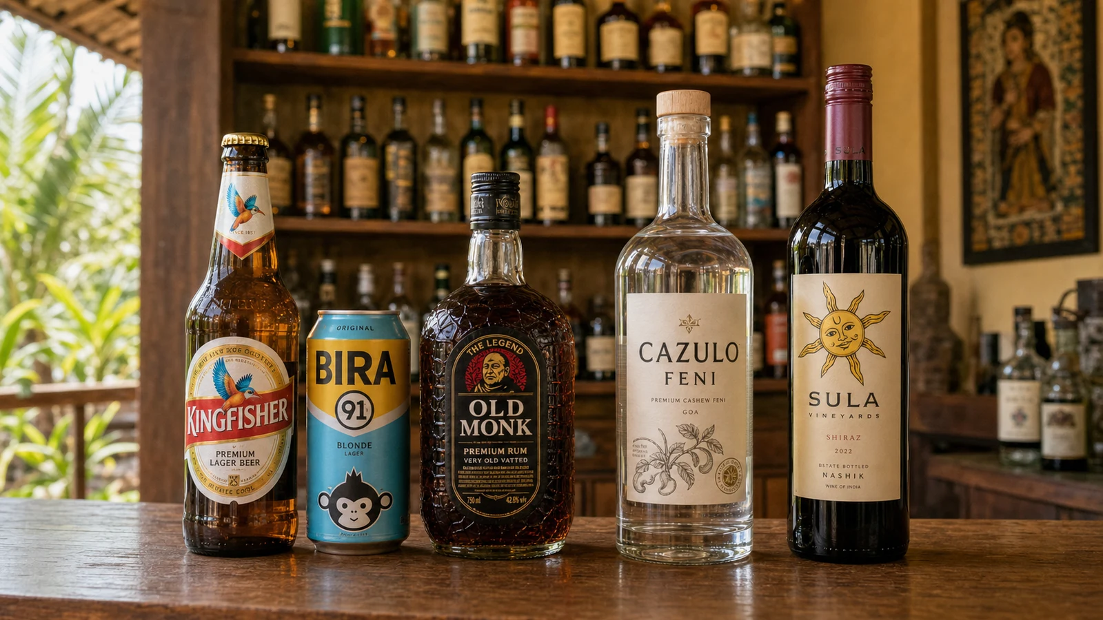 Цены на алкоголь в Гоа: пиво, Old Monk, фени и индийское вино в магазине
