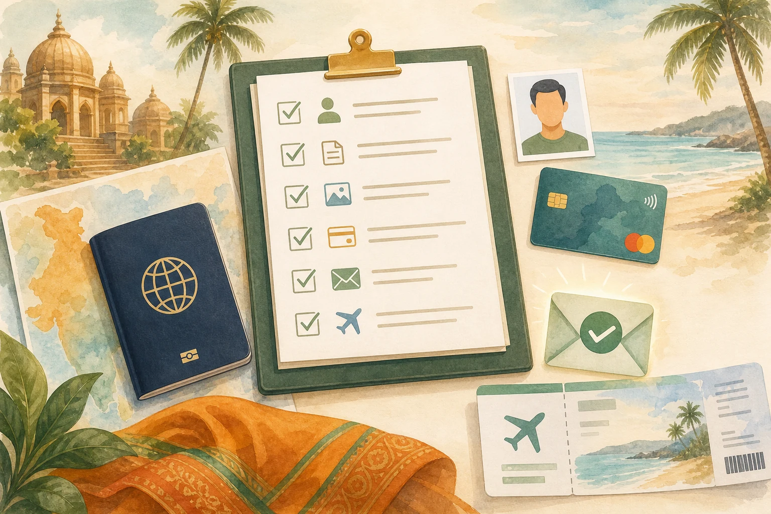 Документы для визы в Индию: паспорт, фото, анкета, оплата и подтверждение e-Visa